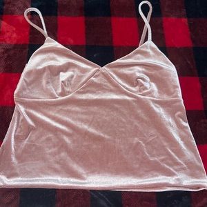 Pink Velvet Tank Top